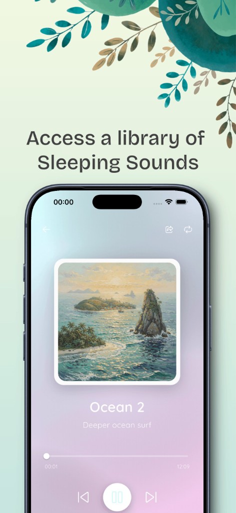 Sleeping sounds library—calm audio for rest